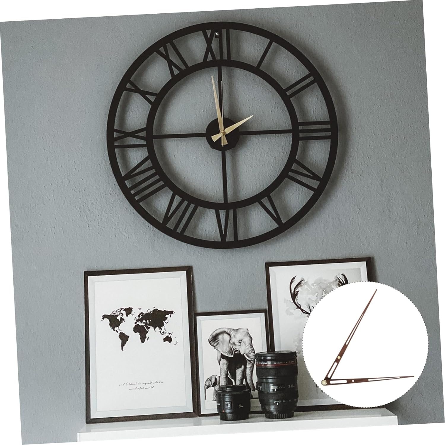 Mikikit 50cm Wall Clock Hand Replacement Set - Modern Nordic Style