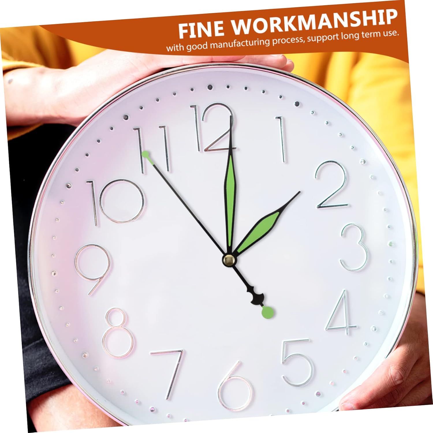 Silent Clock Kit for Repair and Battery Operated with Glowing Hands