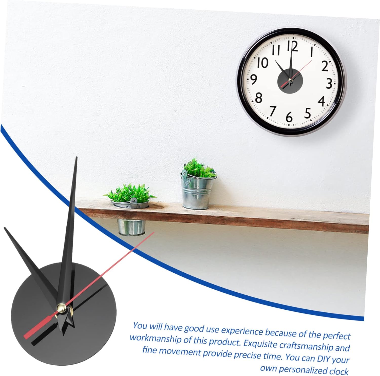 2-Pack Replacement Parts for Wall Clocks - Precision quartz clock hands
