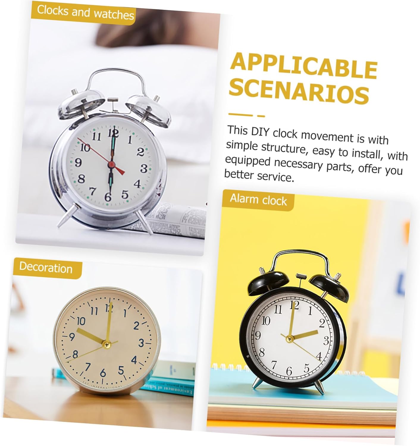 Sturdy Clock Mechanism Kit for Wall Clock Repair