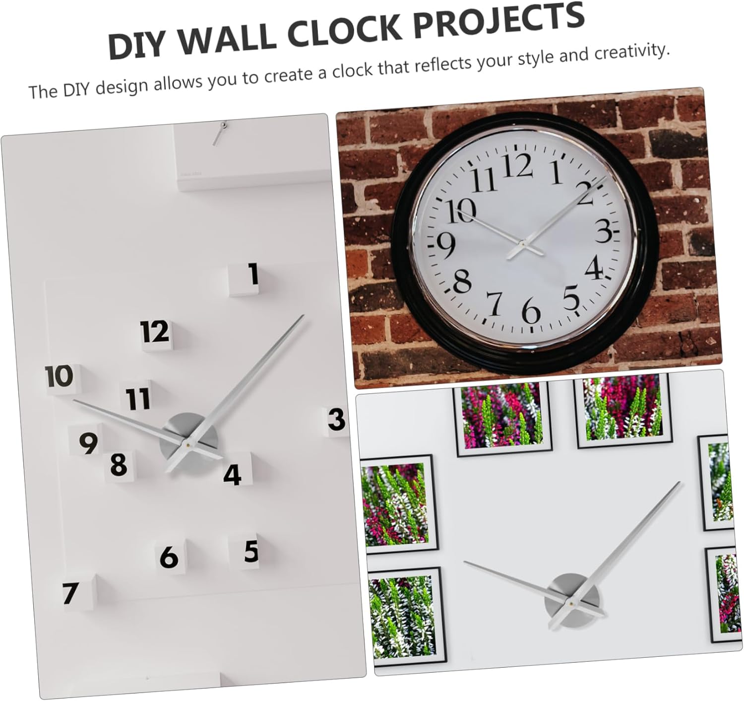 STOBAZA DIY Battery Operated Wall Clock Movement with Silver Metal Hands