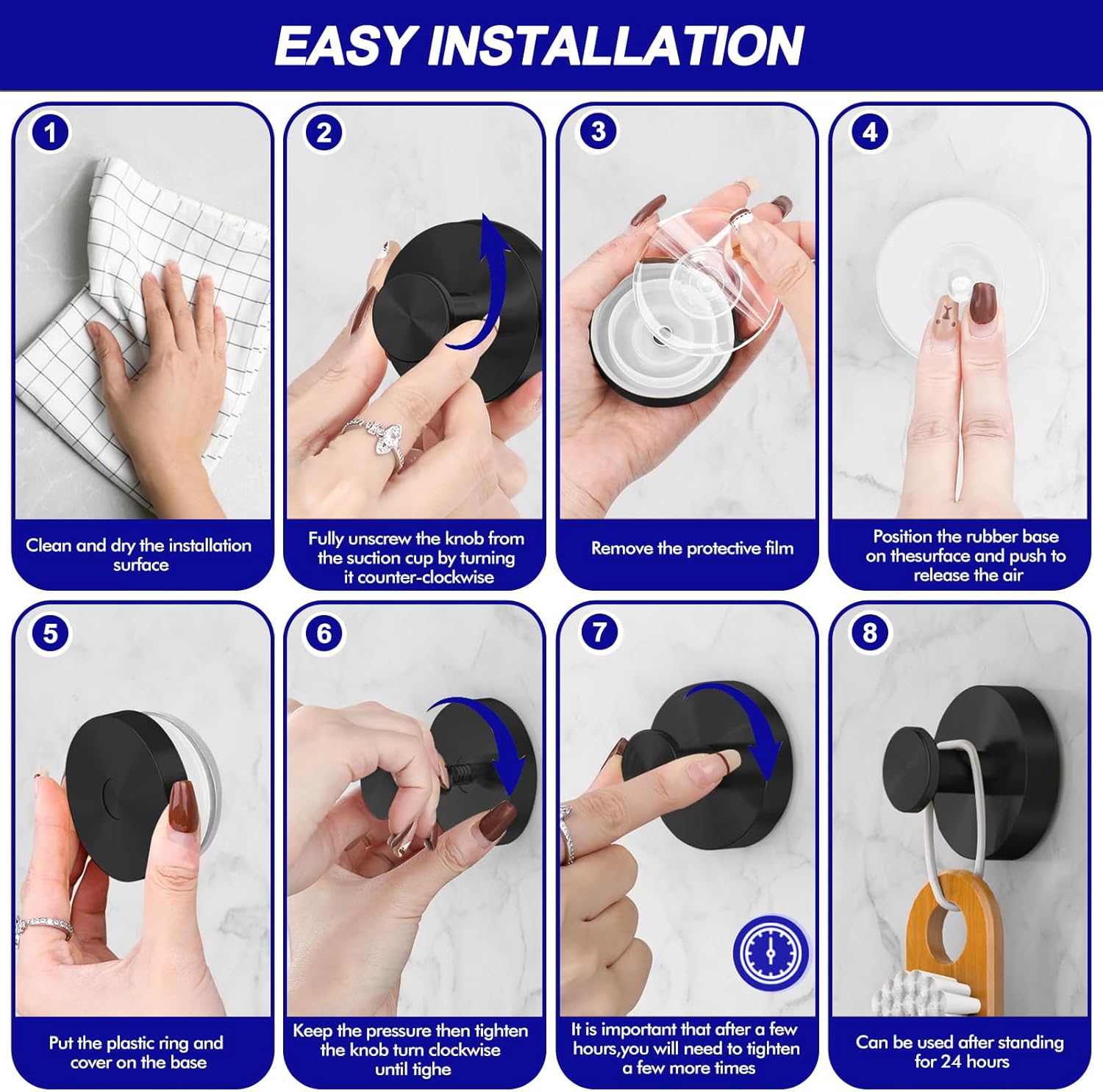 Suction Cup Robe Towel Hooks