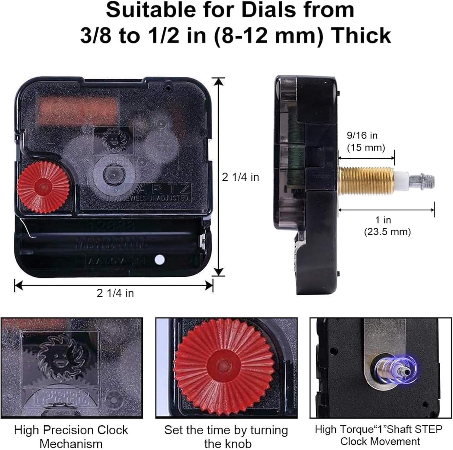 EMOON Clock Movement Kit for Large Clocks