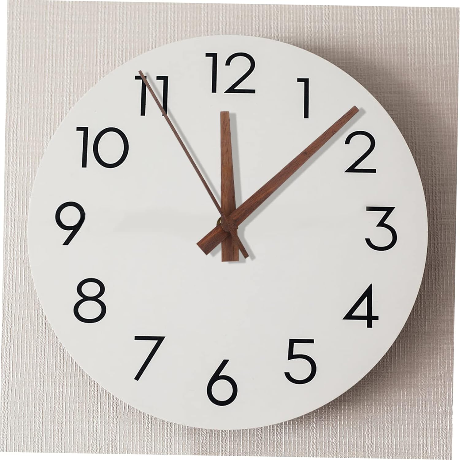 Sturdy Clock Mechanism Kit 4 Sets - Walnut Wood Hands