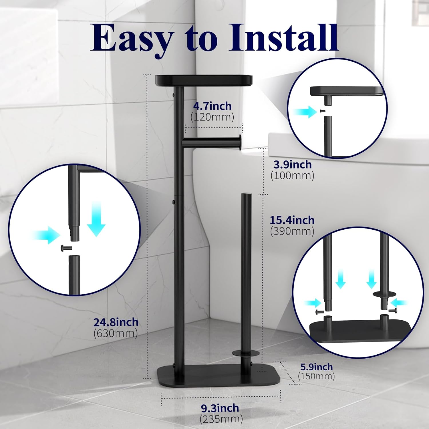 Kitsure Toilet Paper Holder Stand