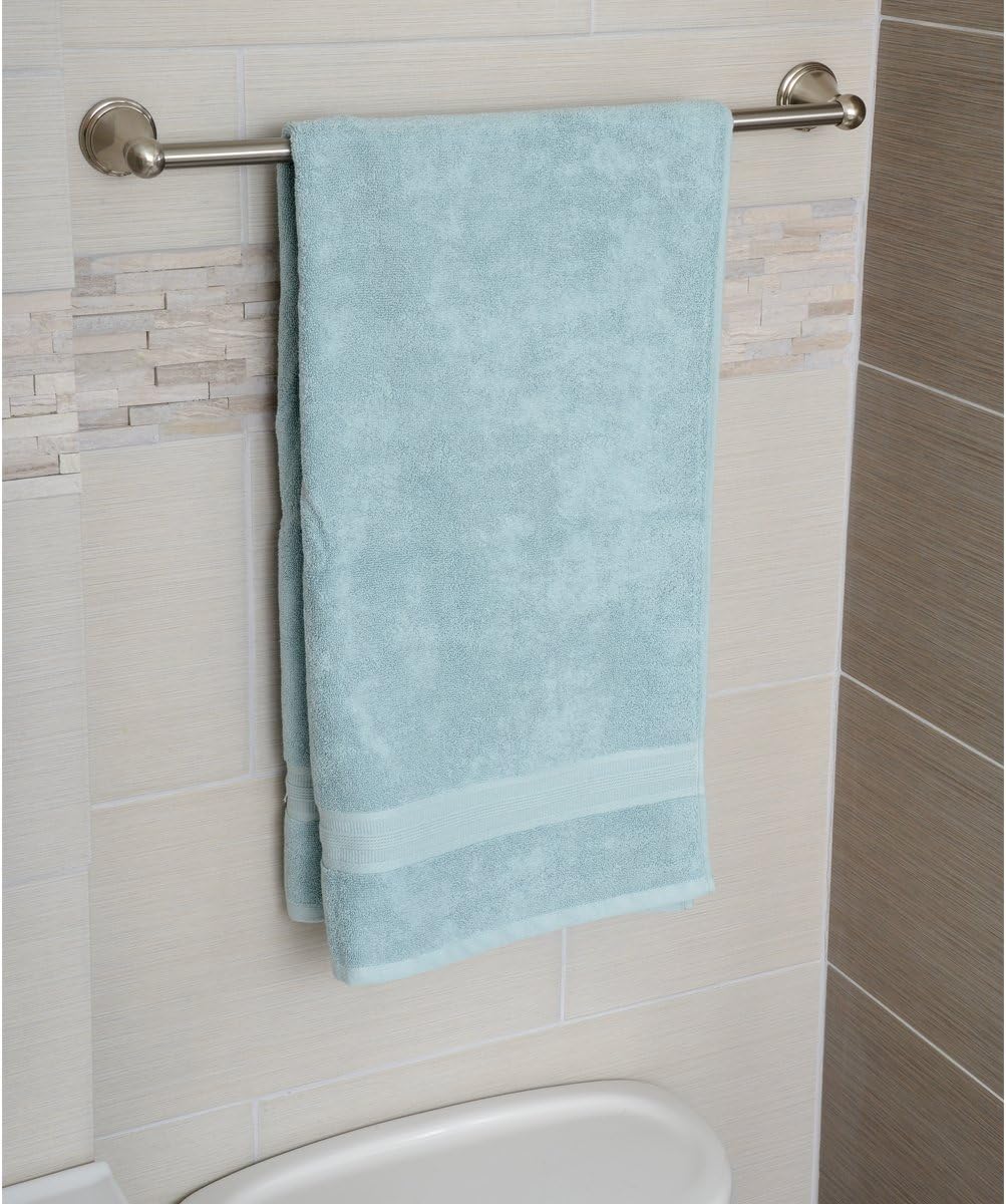 Amazon Basics Modern Towel Bar 24 x 70 Zinc Alloy Satin Nickelamazonbasicscom