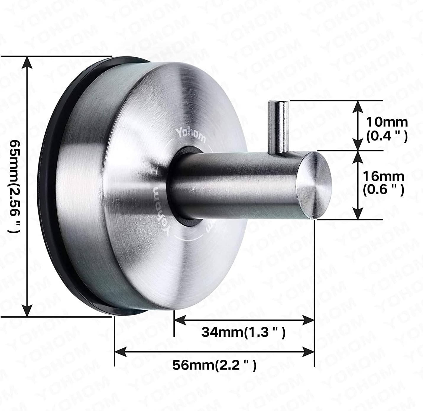YOHOM Stainless Steel Vacuum Suction Cup Bathroom Shower Holder
