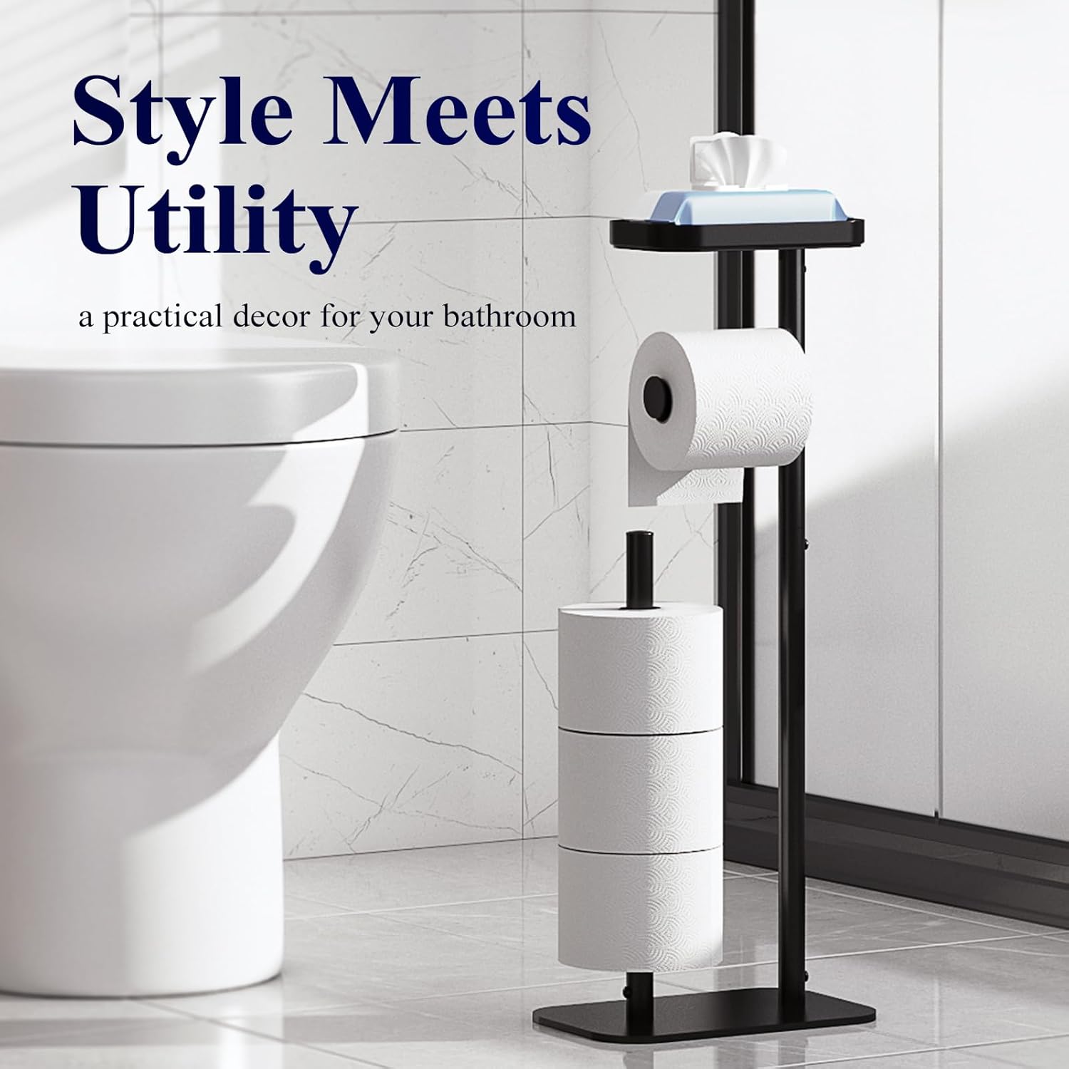 Kitsure Toilet Paper Holder Stand