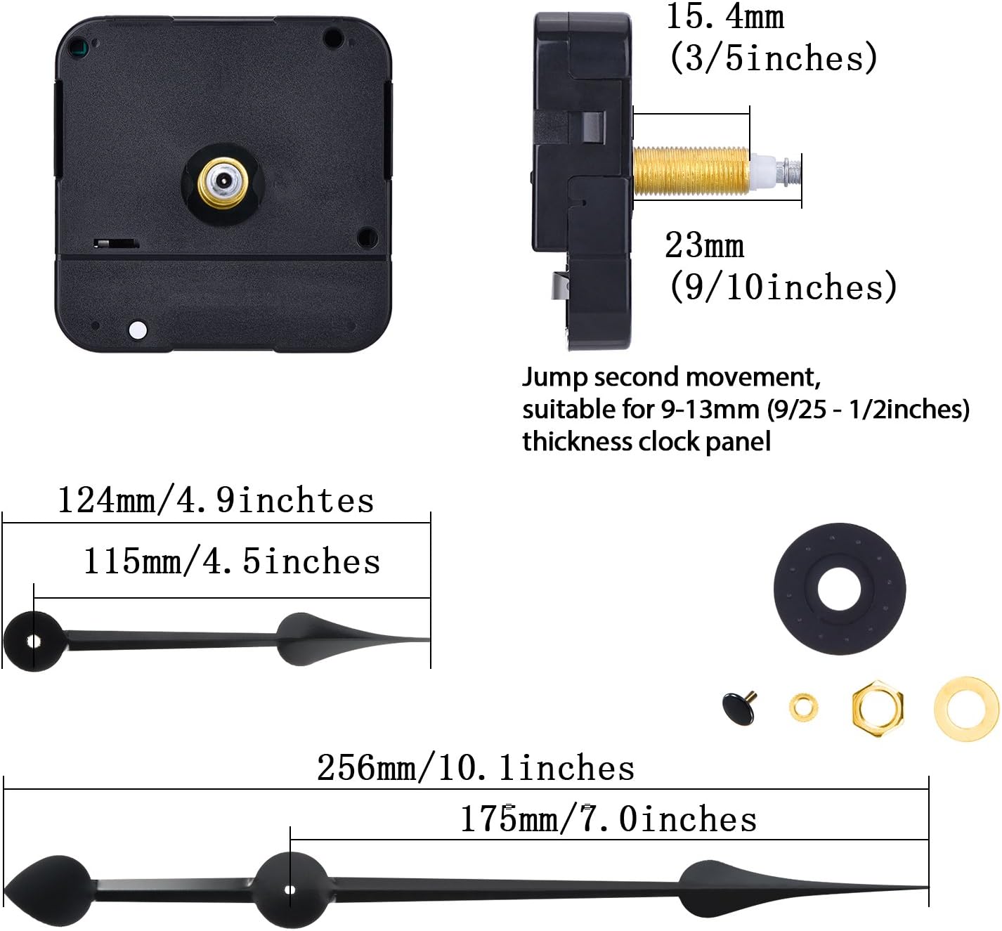 WILLBOND Long Shaft Clock Movement