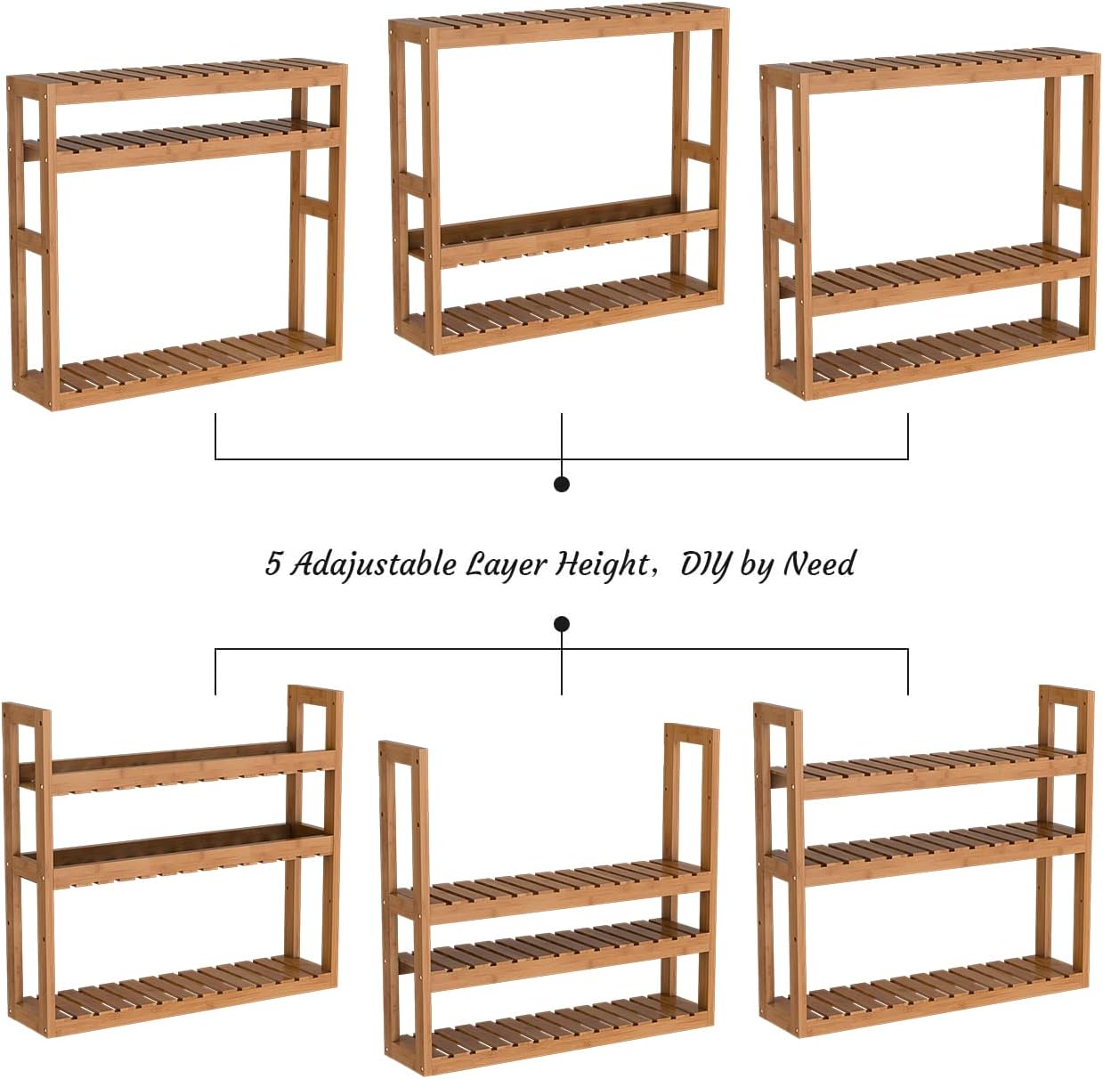 Dominax Bamboo Bathroom Storage Shelf