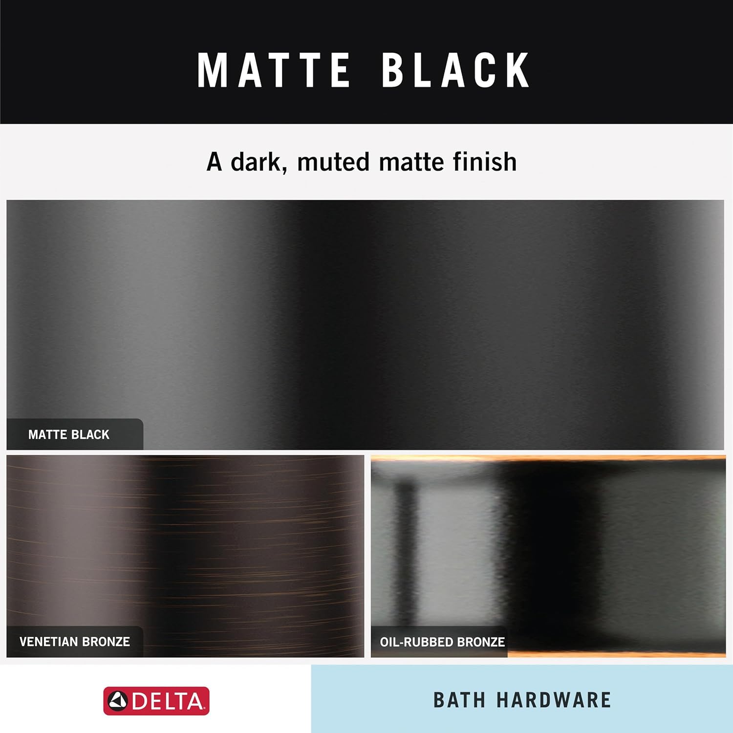 Delta Nicoli Bath Towel Holder Matte Black