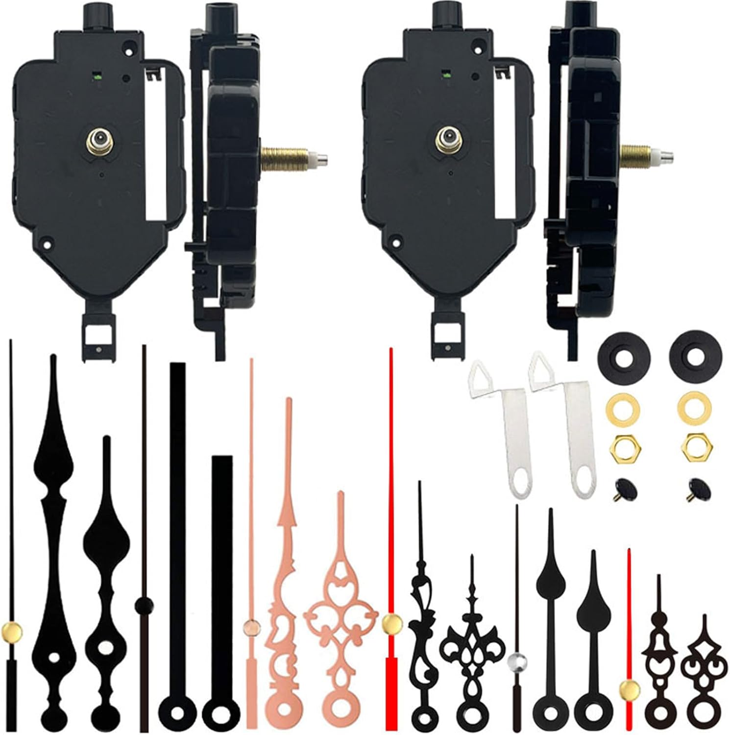 2-Pack Clock Movement Kit with 6 Pairs of Hands