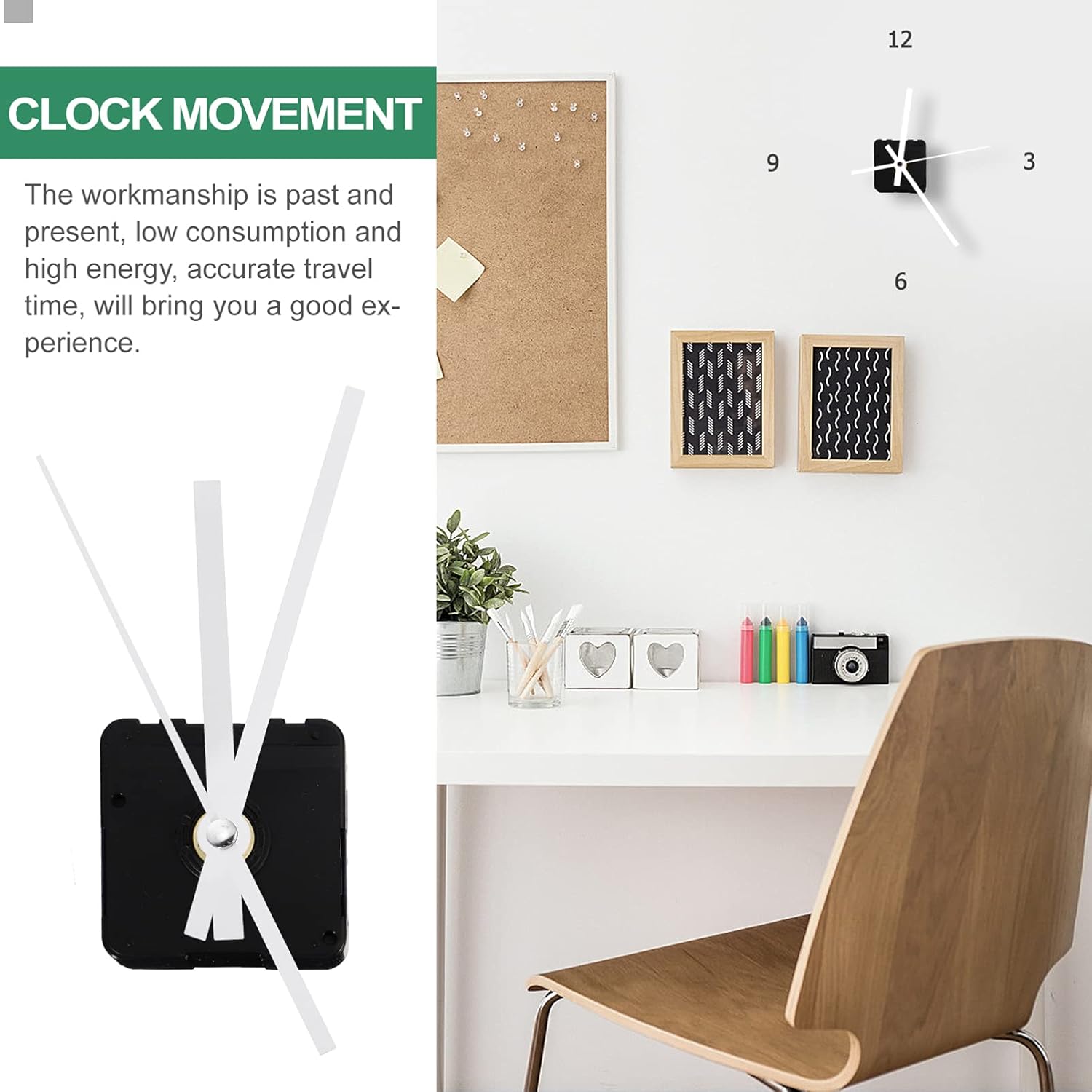 MARURY Non-Ticking Clock Motor Kit for DIY Repair