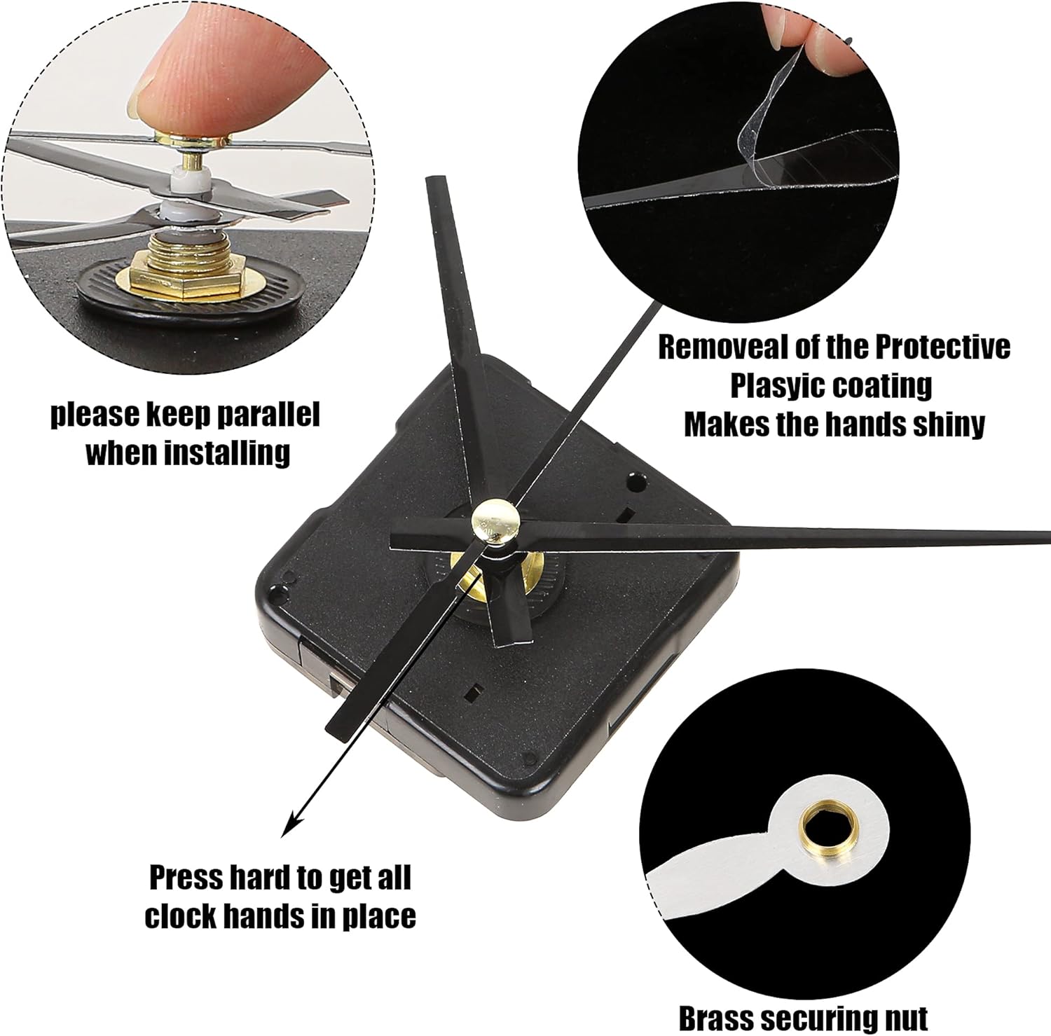 Precision quartz clock movement kit for DIY repair