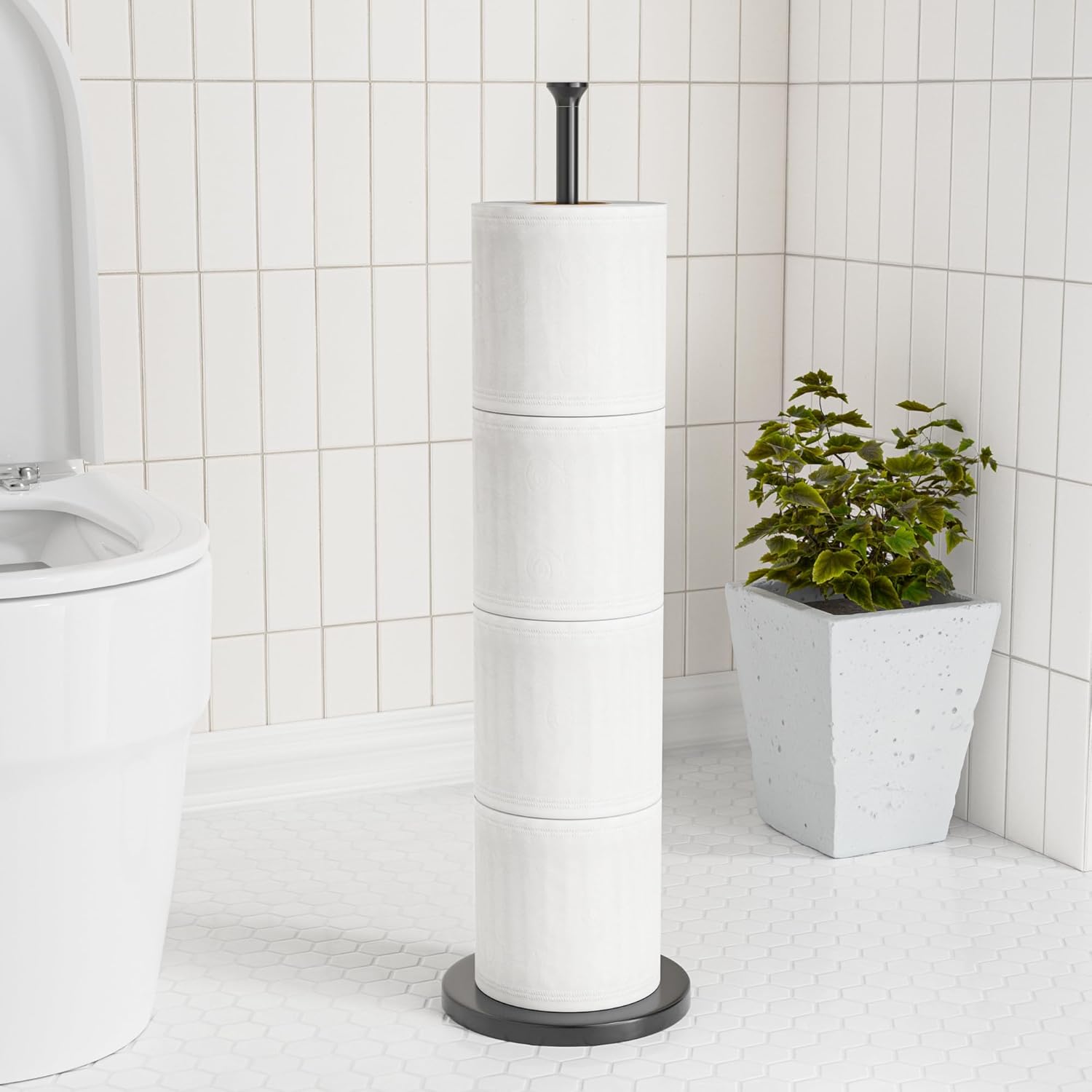Modern Niffgaff Toilet Paper Holder Stand with Reserve Function