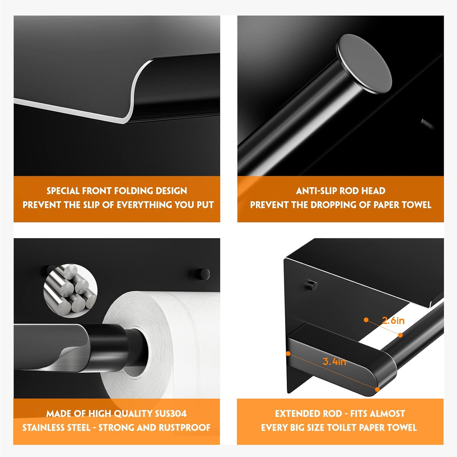 Effortlessly Mount Your Toilet Paper with 5-in-1 Storage Solution