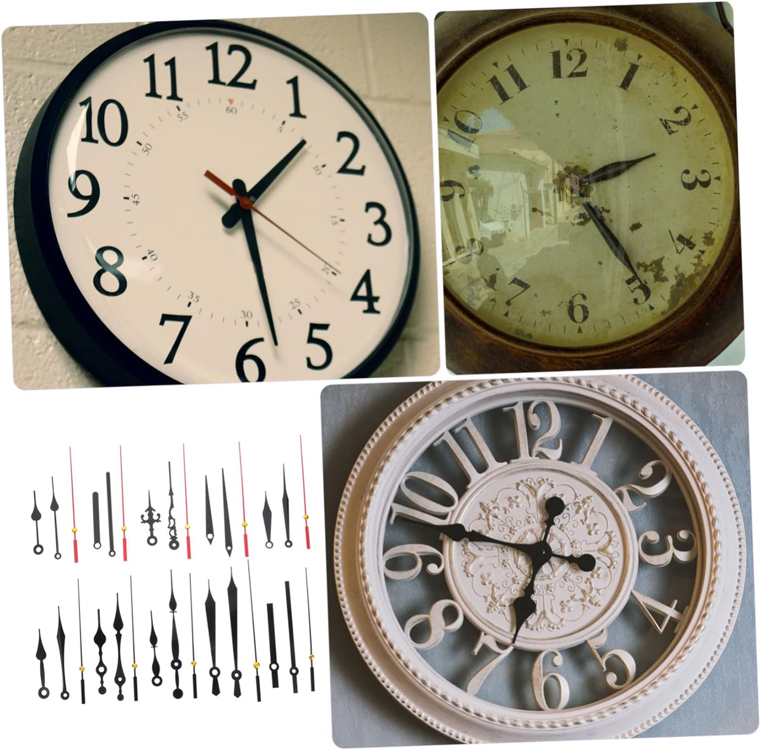 10-Piece Mute Wall Clock Movement Kit for DIY Clocks
