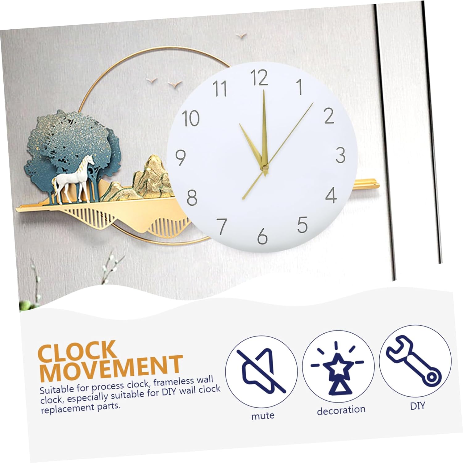 Perfect Silent Quartz Wall Clock Mechanism Replacement for DIY Projects