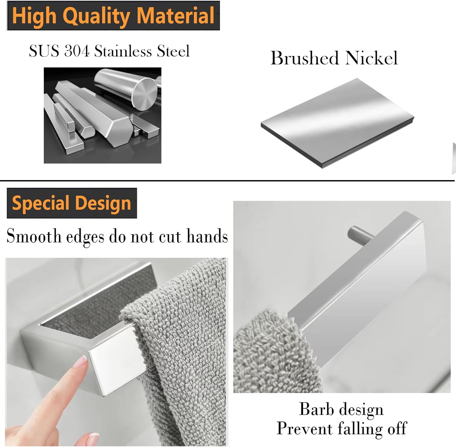 Hand Towel Holder Rust-Proof Modern Design