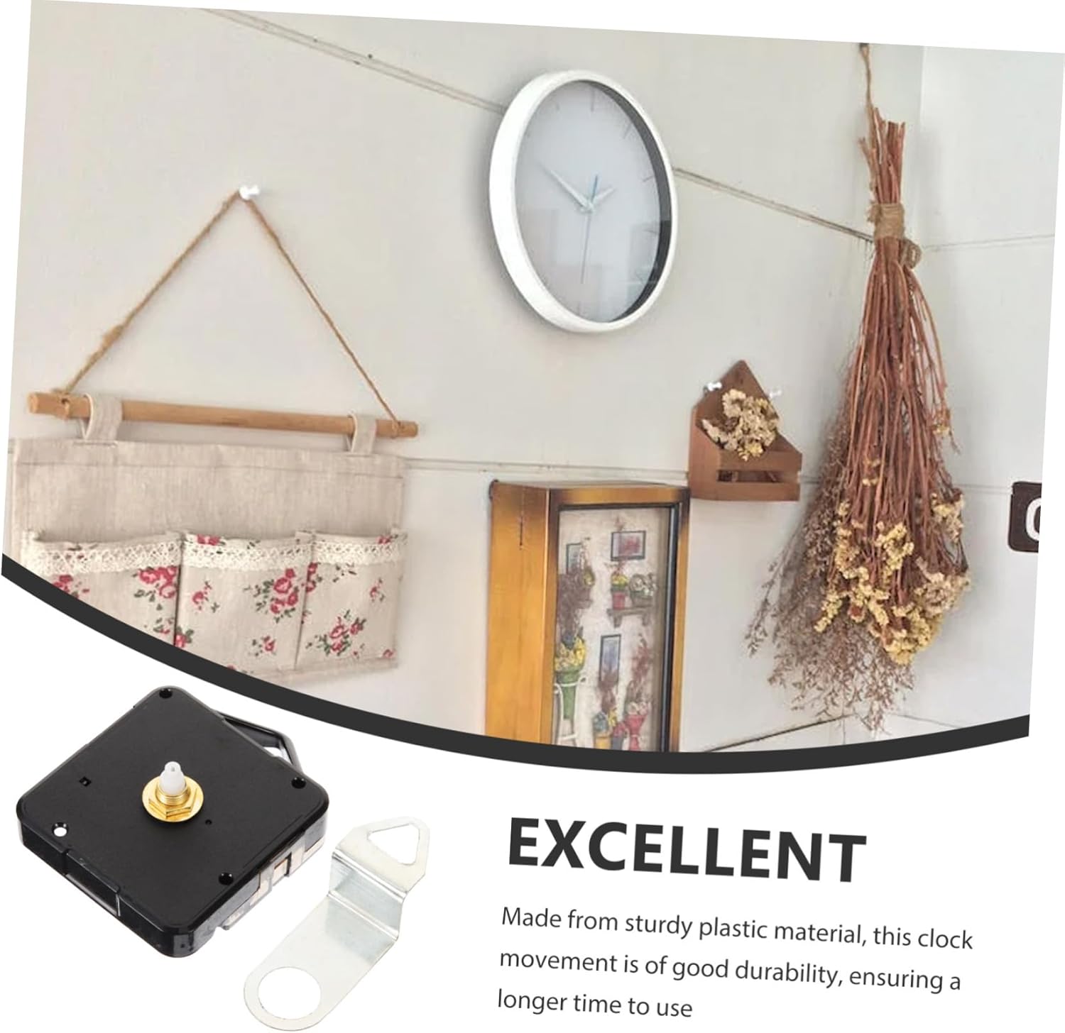 WOONEKY Easy to Install Durable Wall Clock Movement Kit with Mute Precision