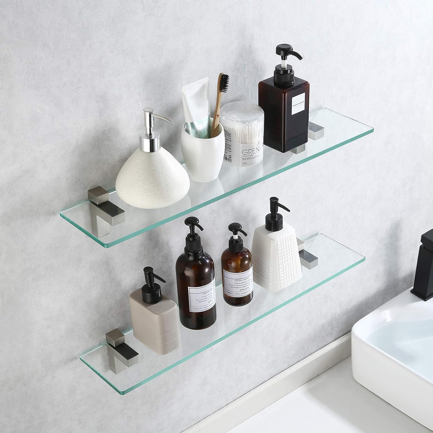 KES Tempered Glass Shelves for Bathroom Space-Saving Best Choice