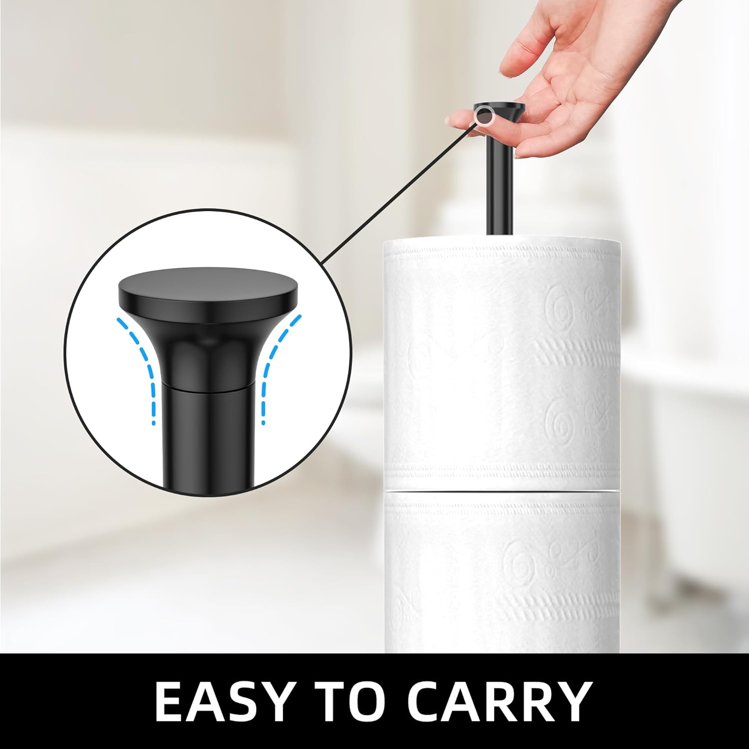 Modern Niffgaff Toilet Paper Holder Stand with Reserve Function