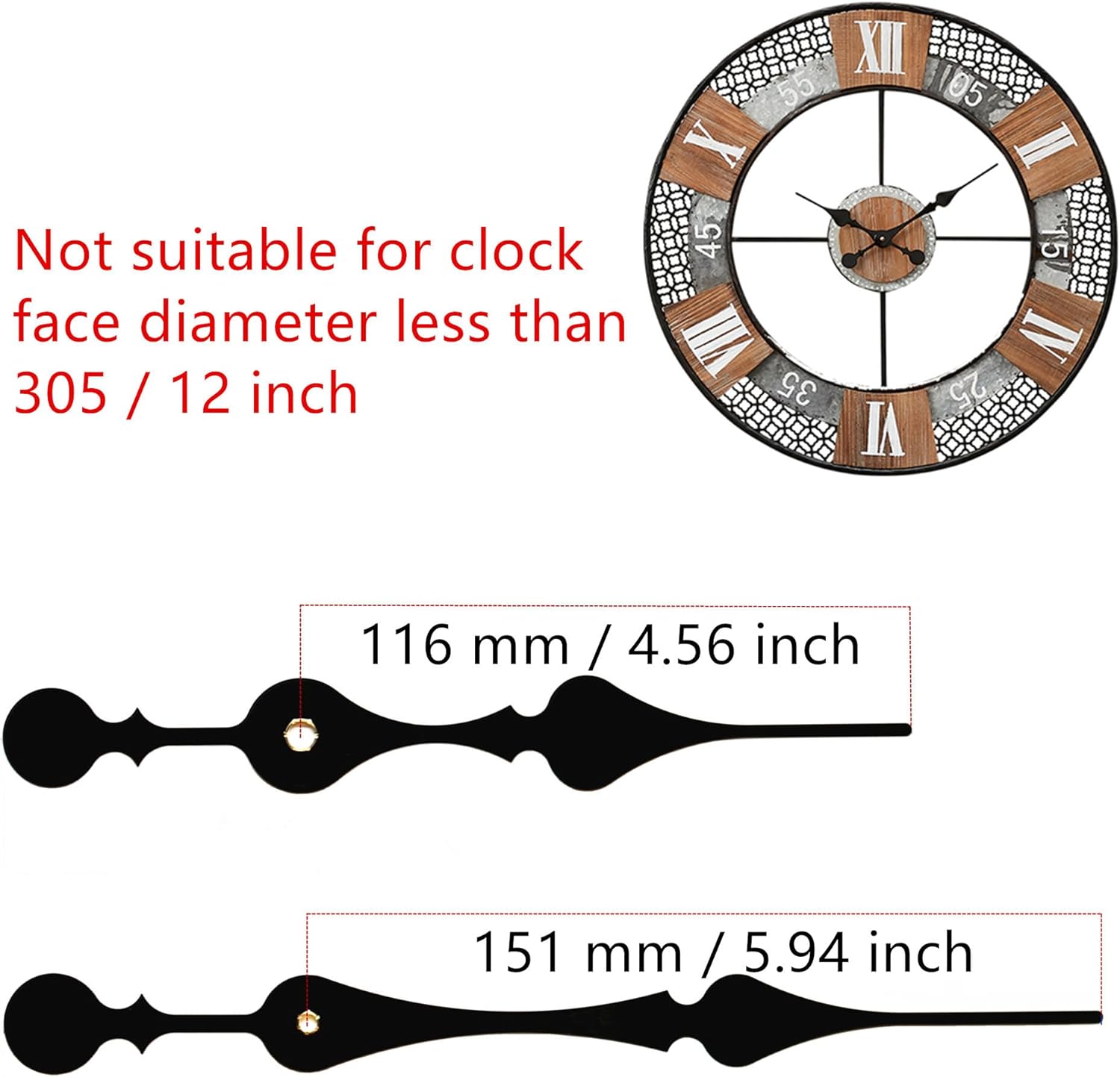 Youngtown 12888 23mm Shaft Clock Movement