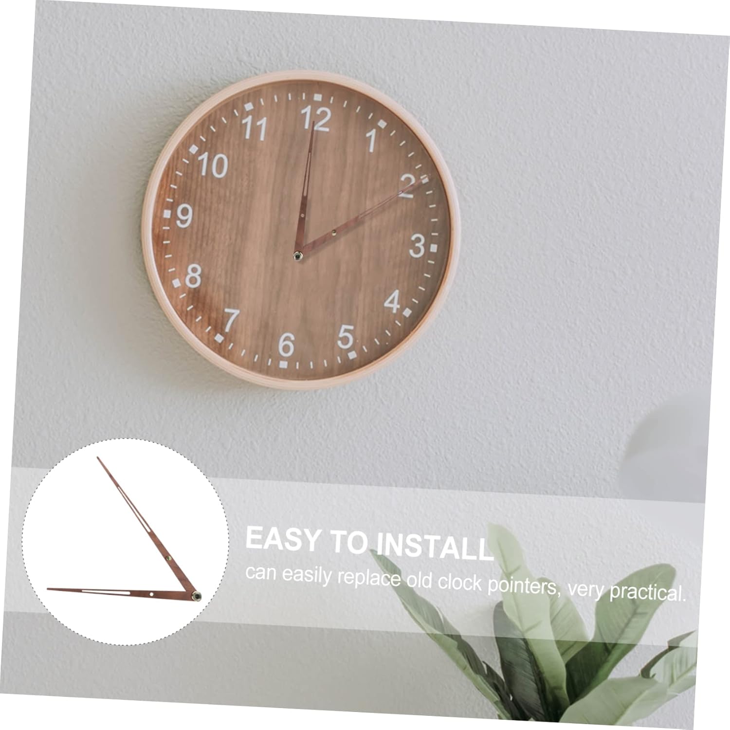 Wooden Wall Clock Pointer Set 12-Tip Vase Modern DIY Clock Replacement