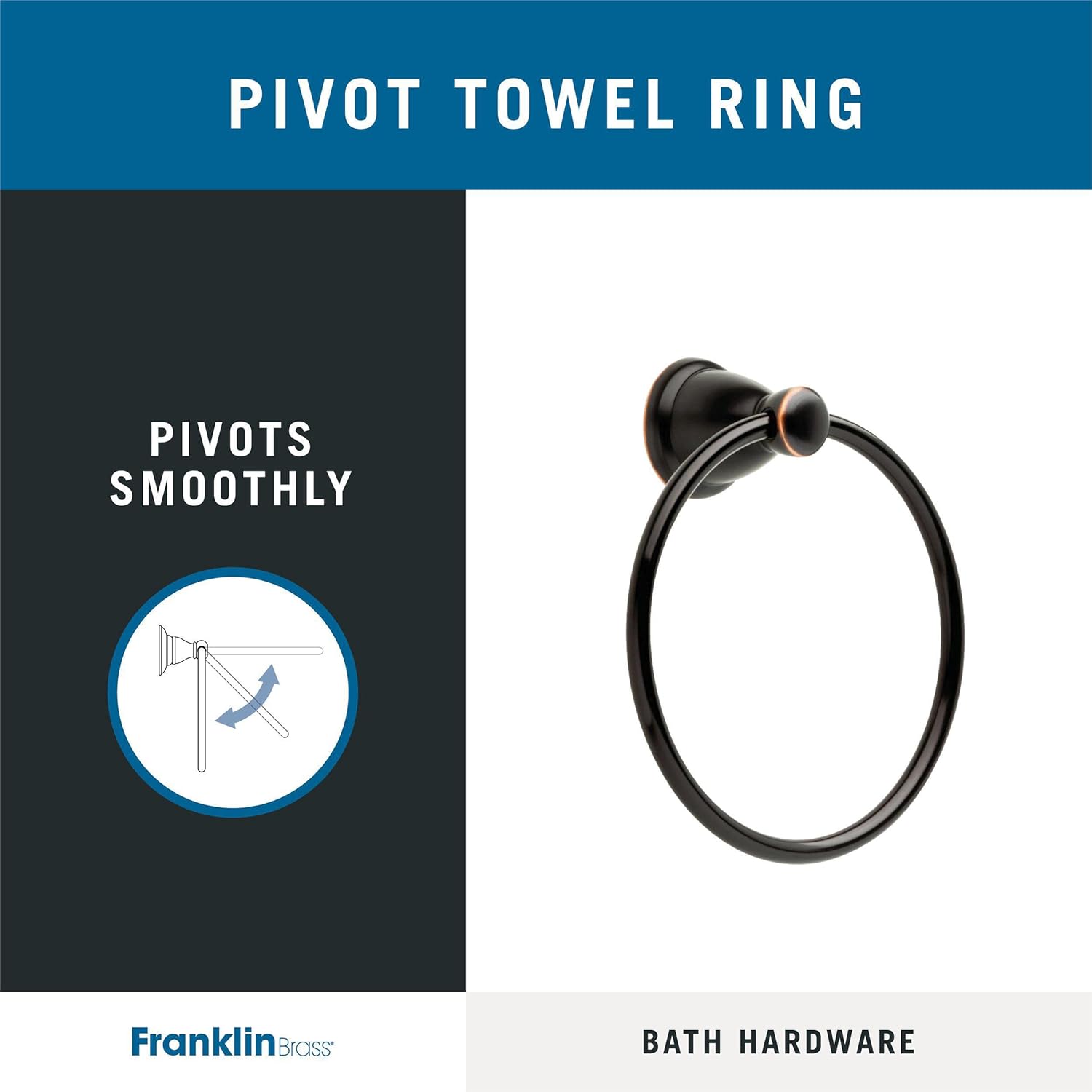 Wall-Mounted Oil-Rubbed Bronze towel ring