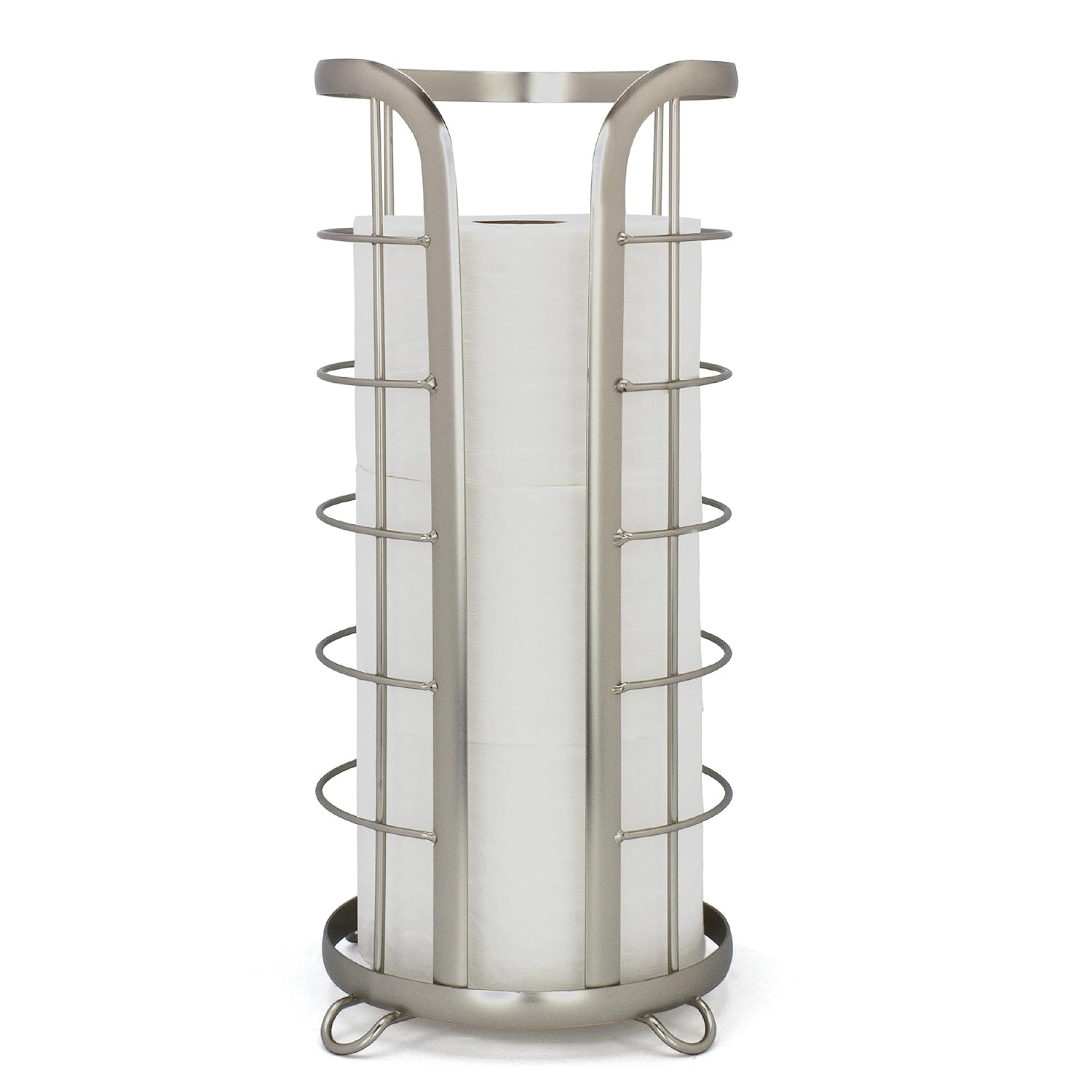 HOLD MEGA ROLLS Nickel Toilet Paper Holder