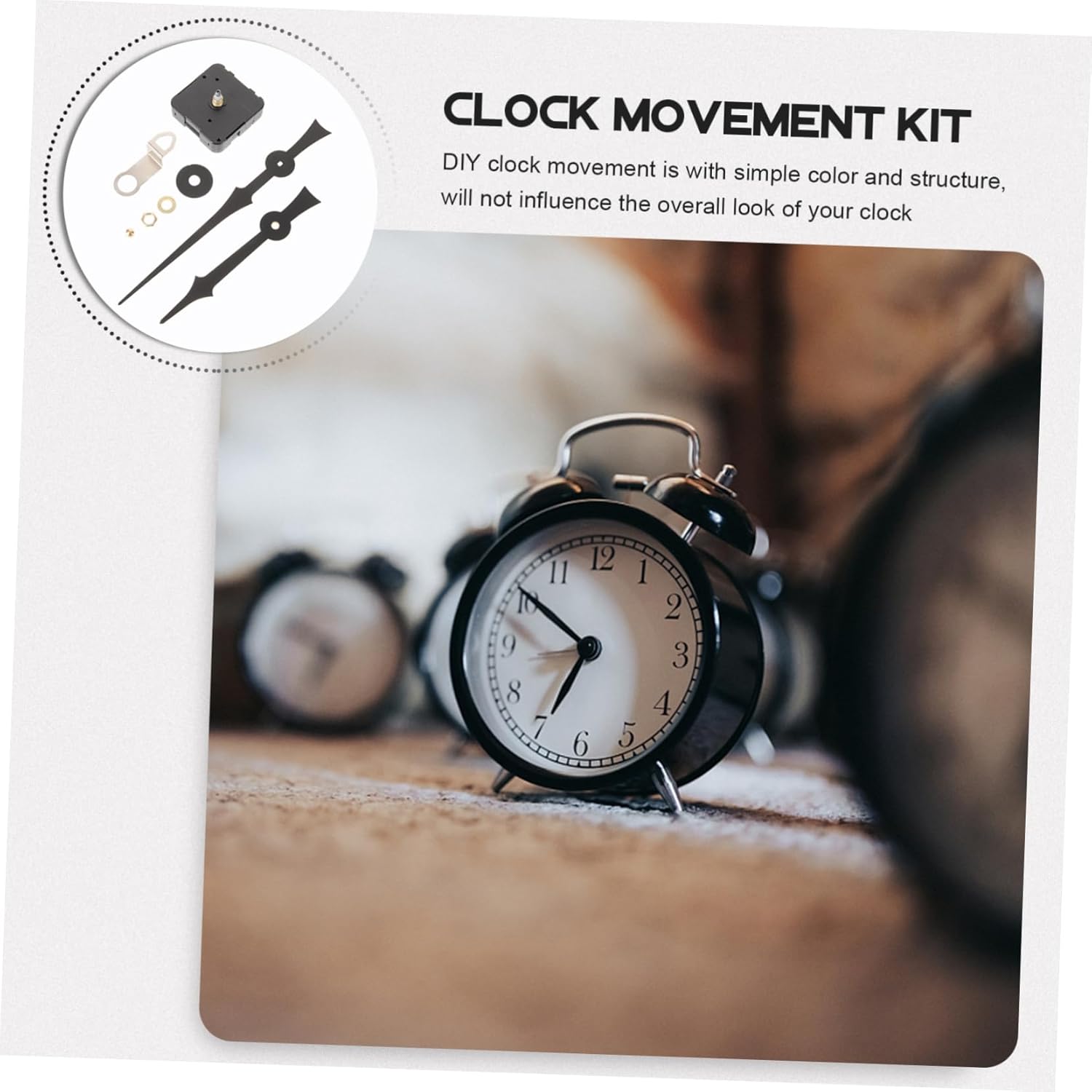 DIY Quartz Wall Clock Mechanism Set with Silent Shaft and Parts