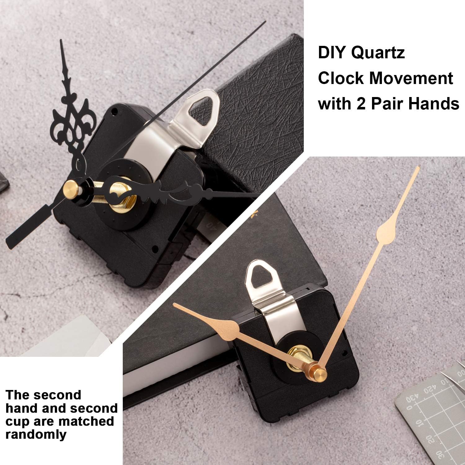 Hicarer 2-Piece Quartz Clock Movement Repair Kit