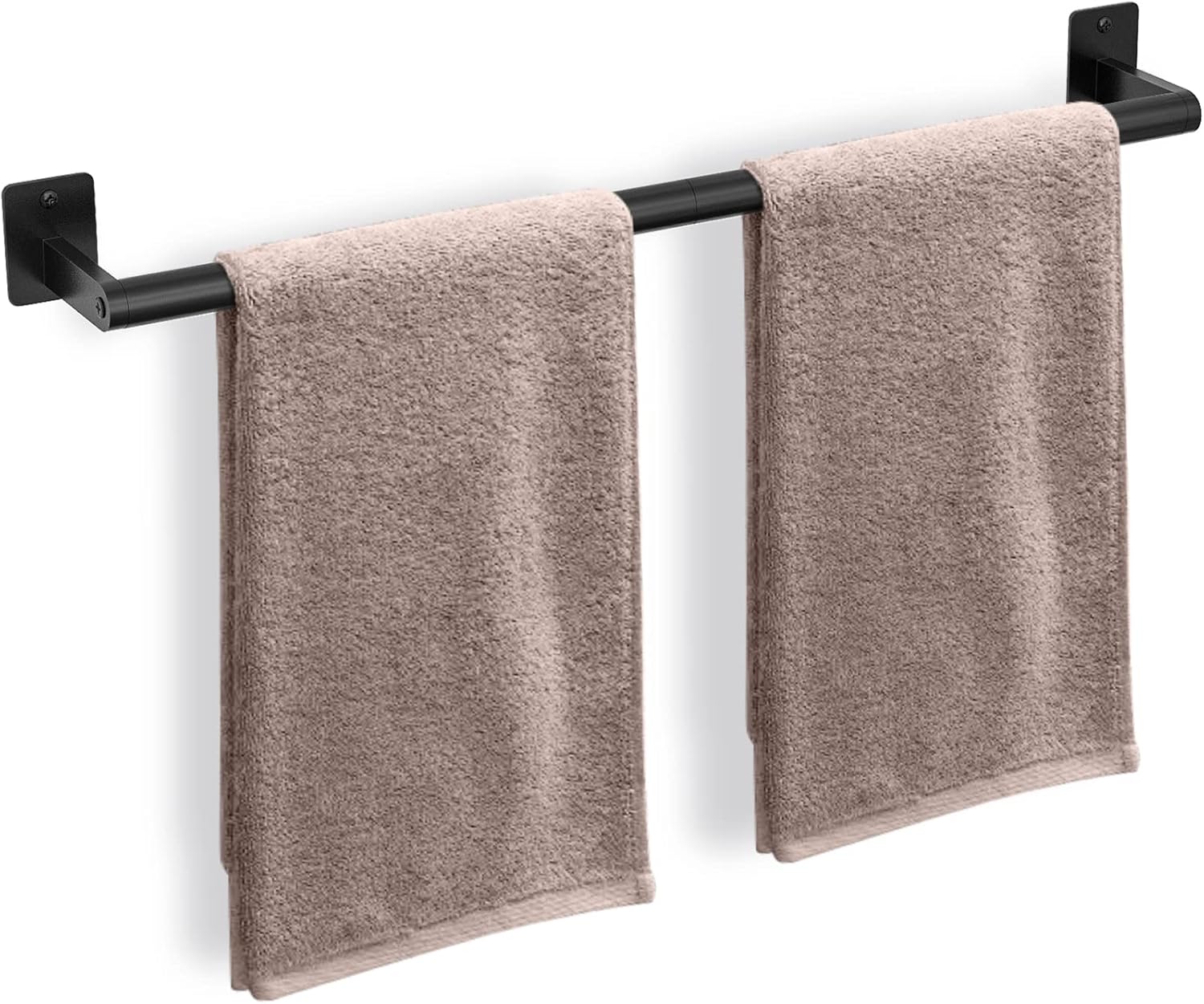 Heavy Duty 24-Inch Matte Black Towel Bar for Bathrooms