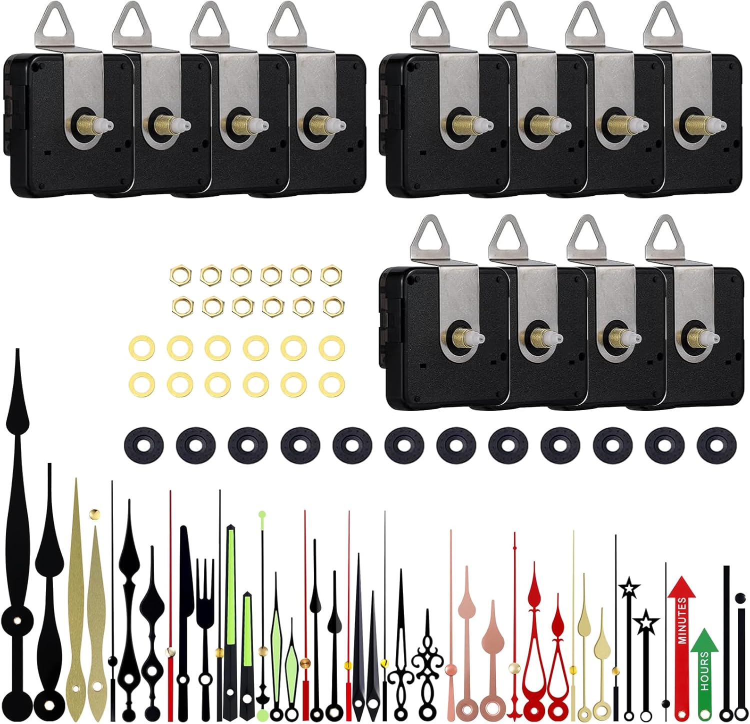 EMOOM Clock Repair Kit 12PCS Replacement Set for Silent Motor Clocks