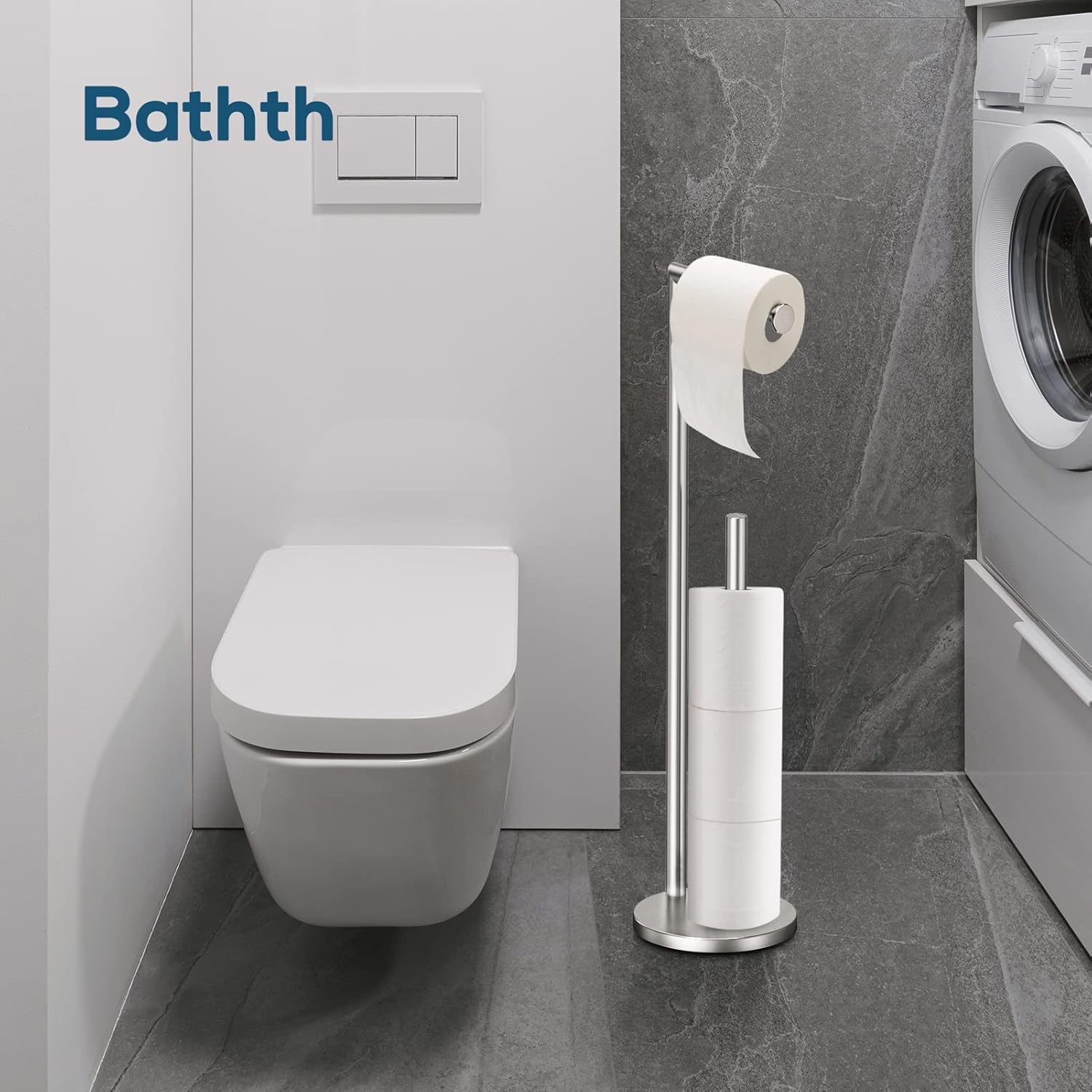 Sturdy Nickel-Finish Toilet Paper Holder - Space-Saving Easy to Install