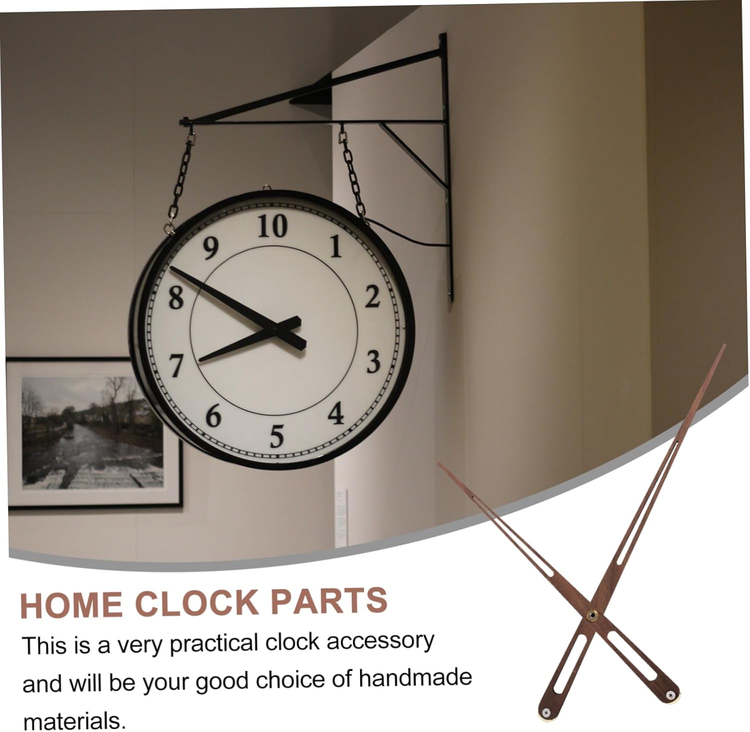 Modern Black walnut Wooden Clock Hands Set for DIY Clocks