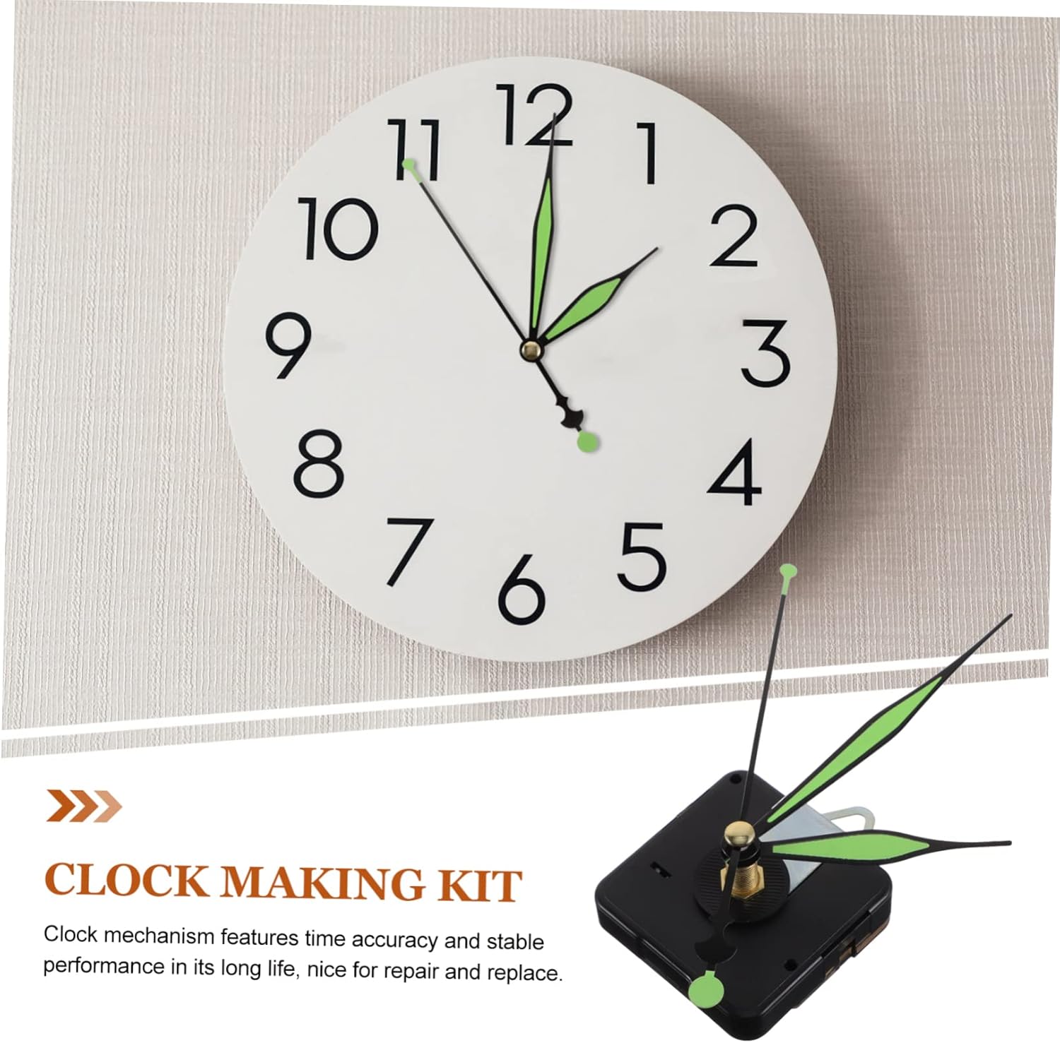 SEWOART DIY Clock Repair Kit Phosphorescent Clock Hands Replacement