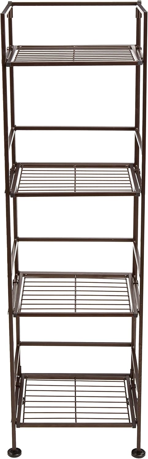 Amazon Basics 4-Tier Iron Tower Shelf Black