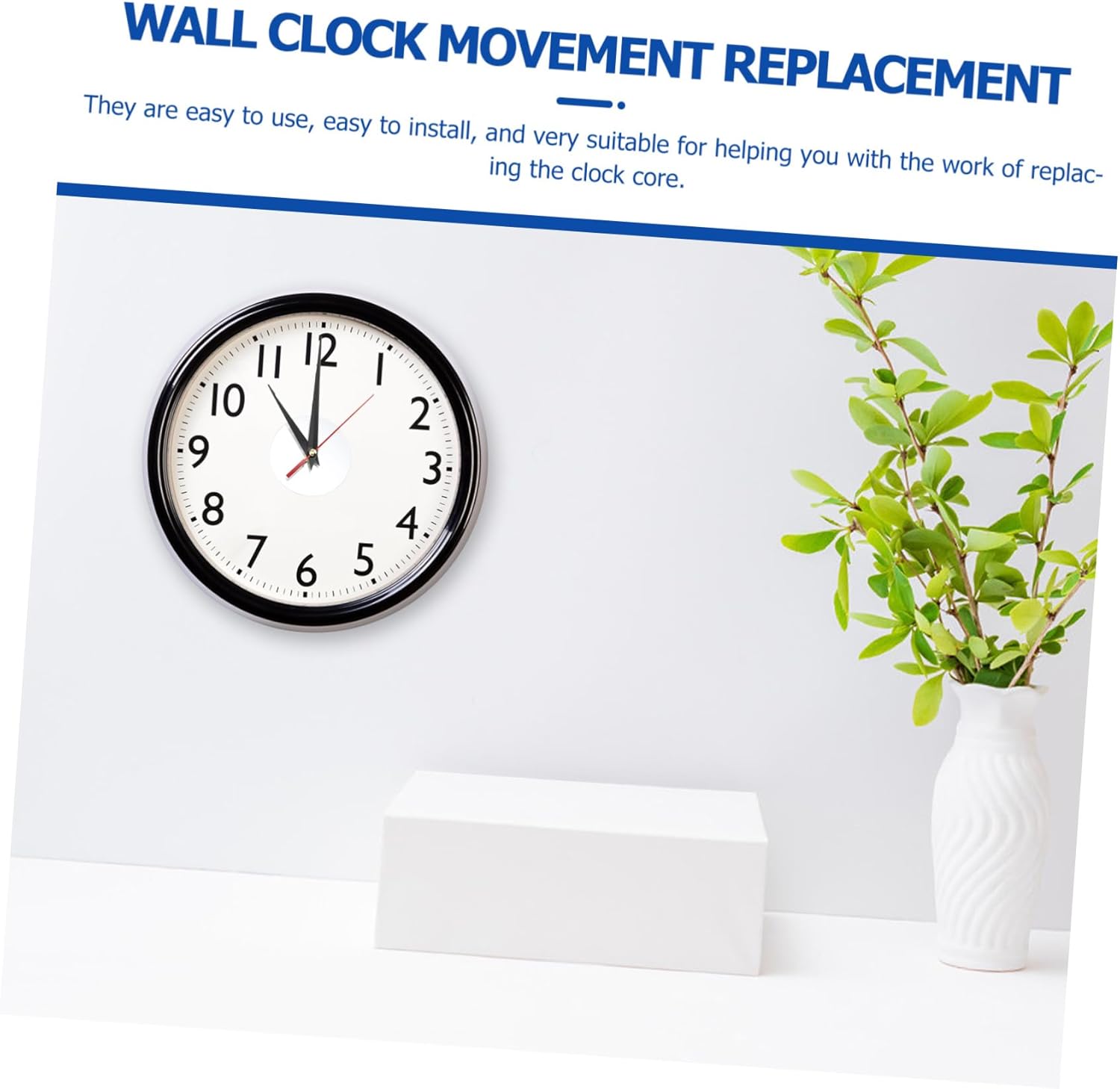BUTIFULSIC Acrylic Aluminum Alloy Torque Clock Mechanism Set for Wall Clocks
