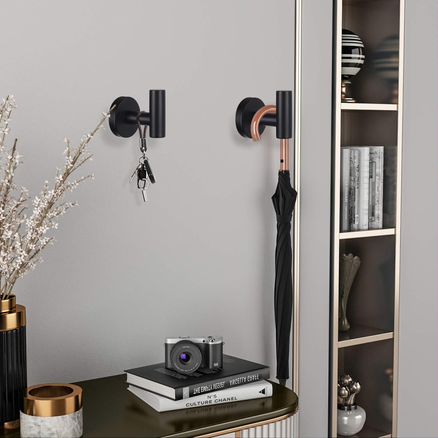 Towel Hook Set Matte Black