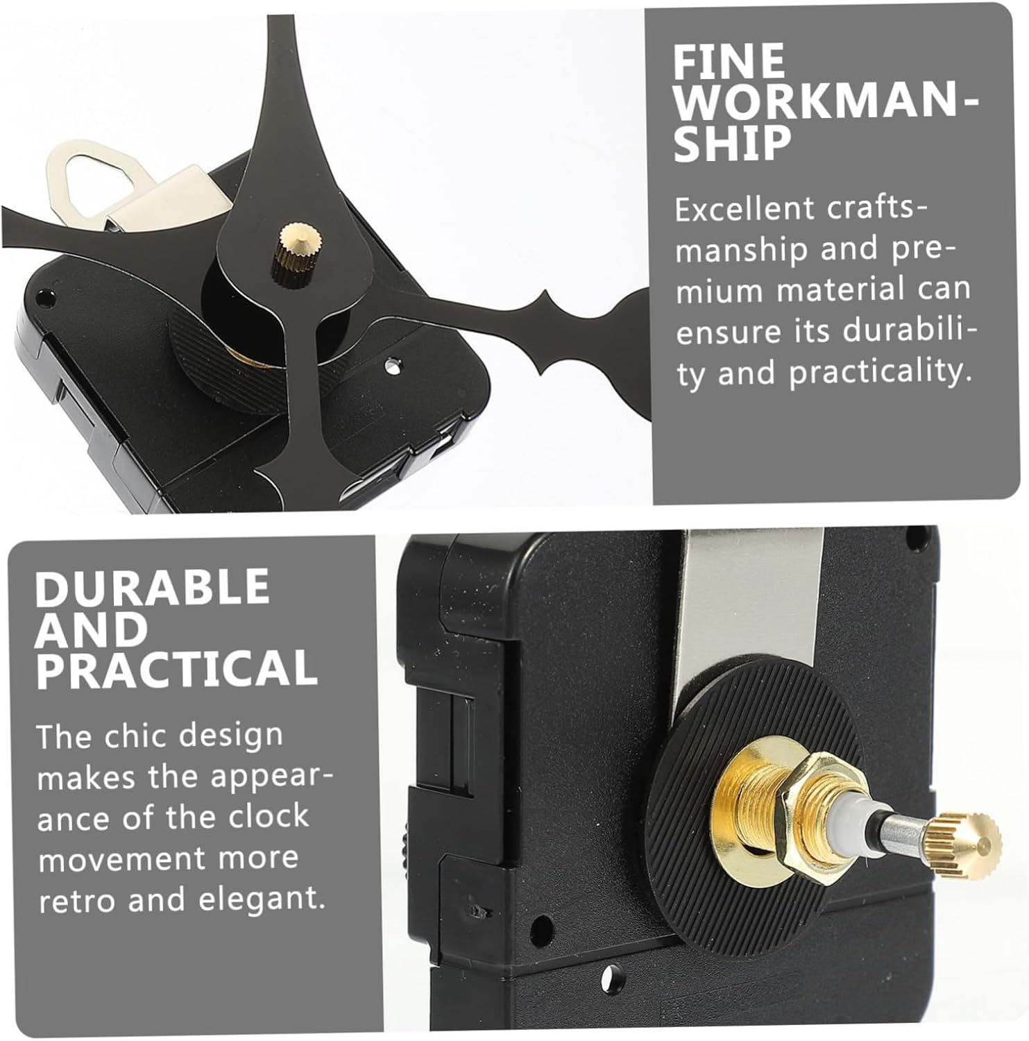 Elevate Your Clock Precision Metal Plastic Clock Movement Set