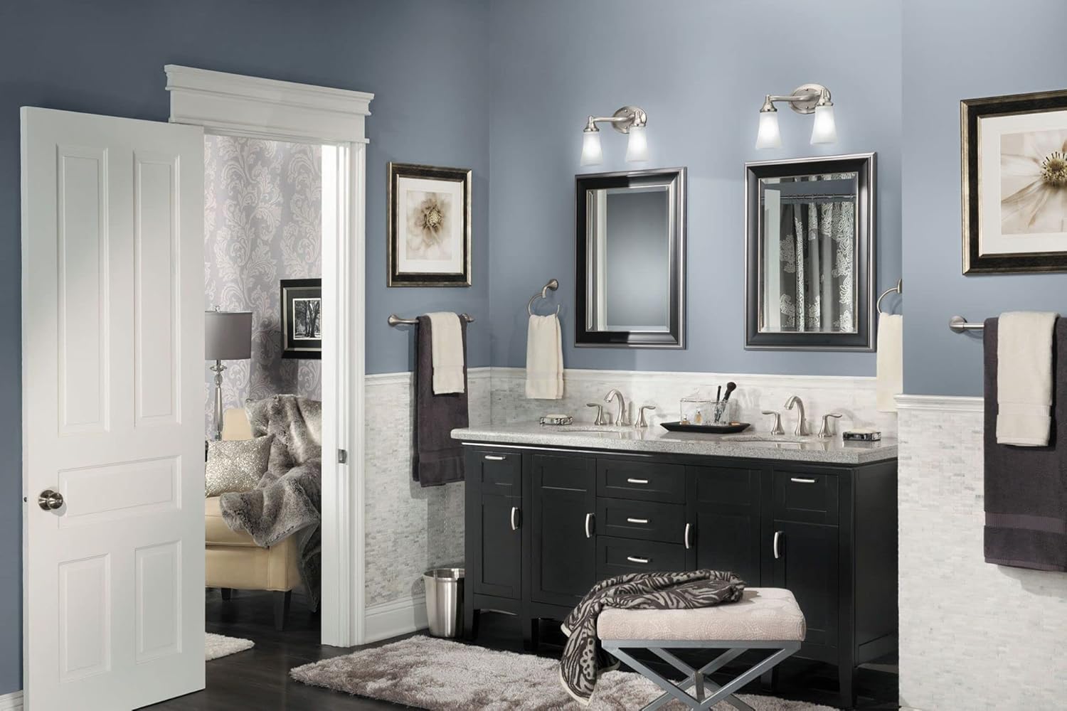 Moew Eva Open Towel Holder Brushed Nickel