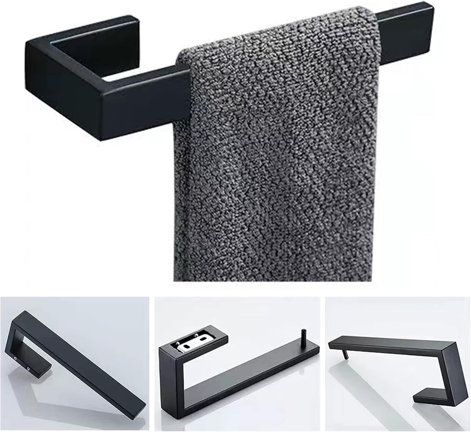 Double-Piece Stainless Steel Hand Towel Holder Modern Design