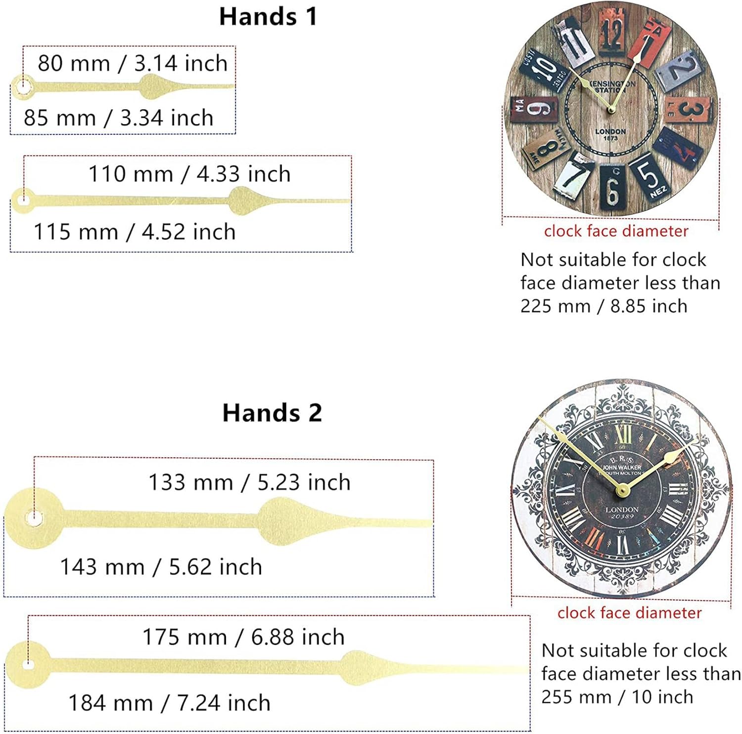 Wall Clock Timer Kit - DIY Replacement for 4 Pairs