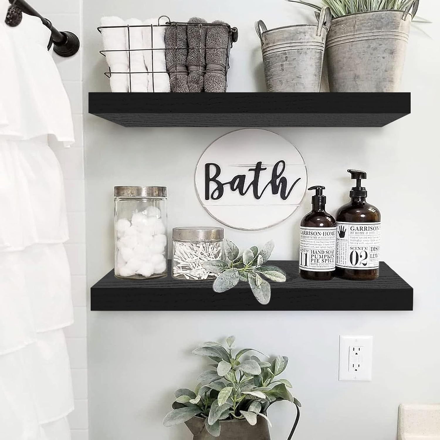 24-inch Bathroom Shelves by QEEIG