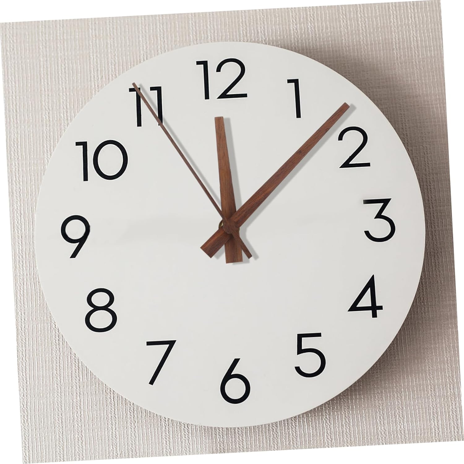 jojofuny 4-Set Quartz Wall Clock Mechanism Replacement Kit - Walnut Wood Clock Hands