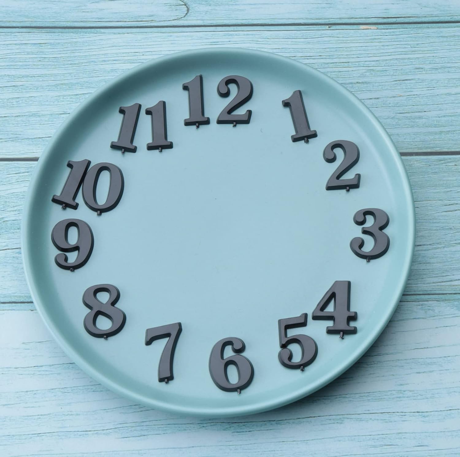 Two-Piece Arabic Roman Clock Numeral Kit Black