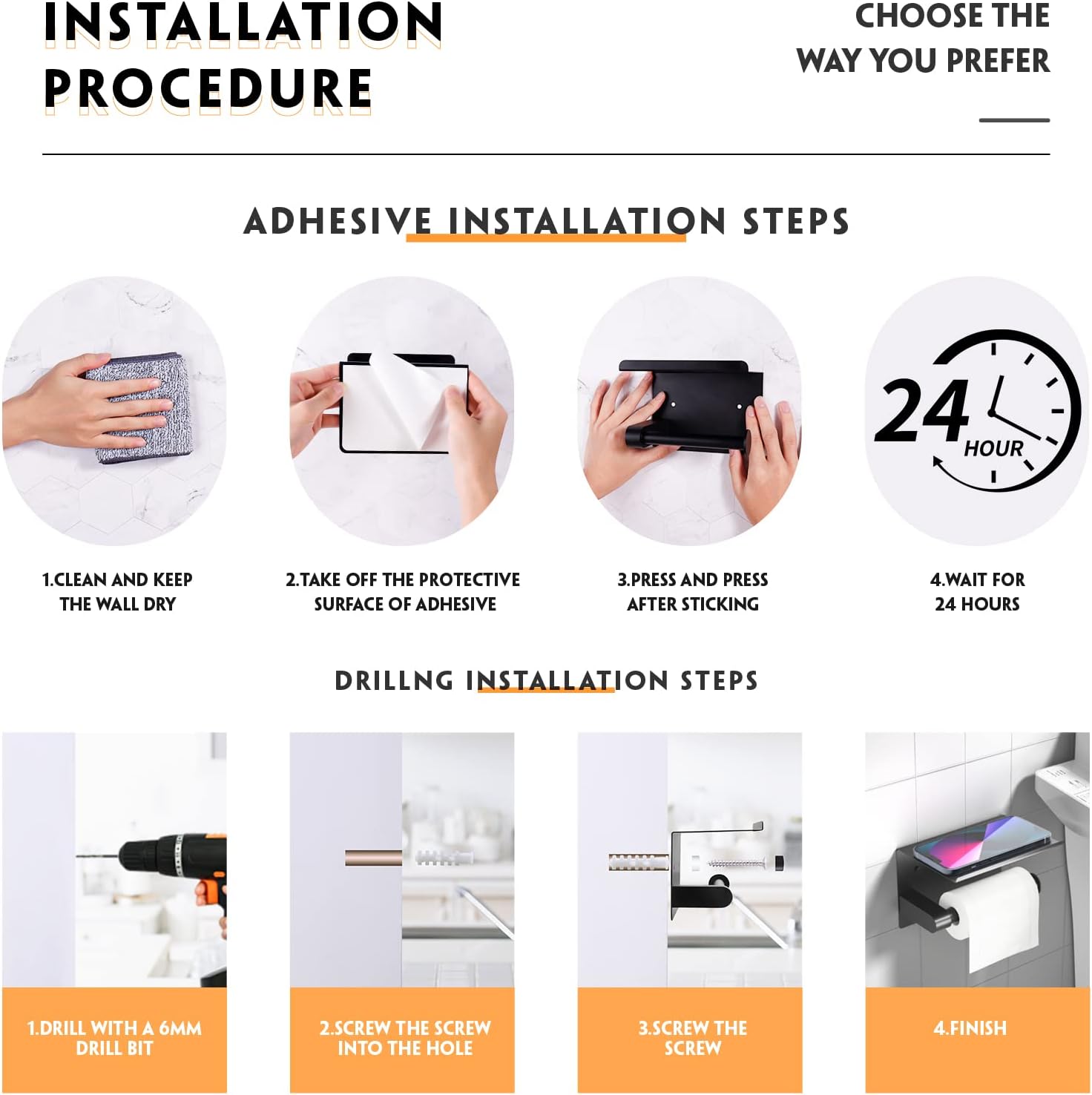Effortlessly Mount Your Toilet Paper with 5-in-1 Storage Solution
