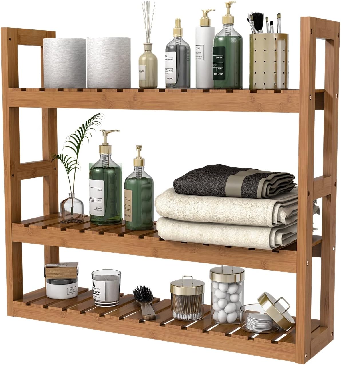 Dominax Bamboo Bathroom Storage Shelf