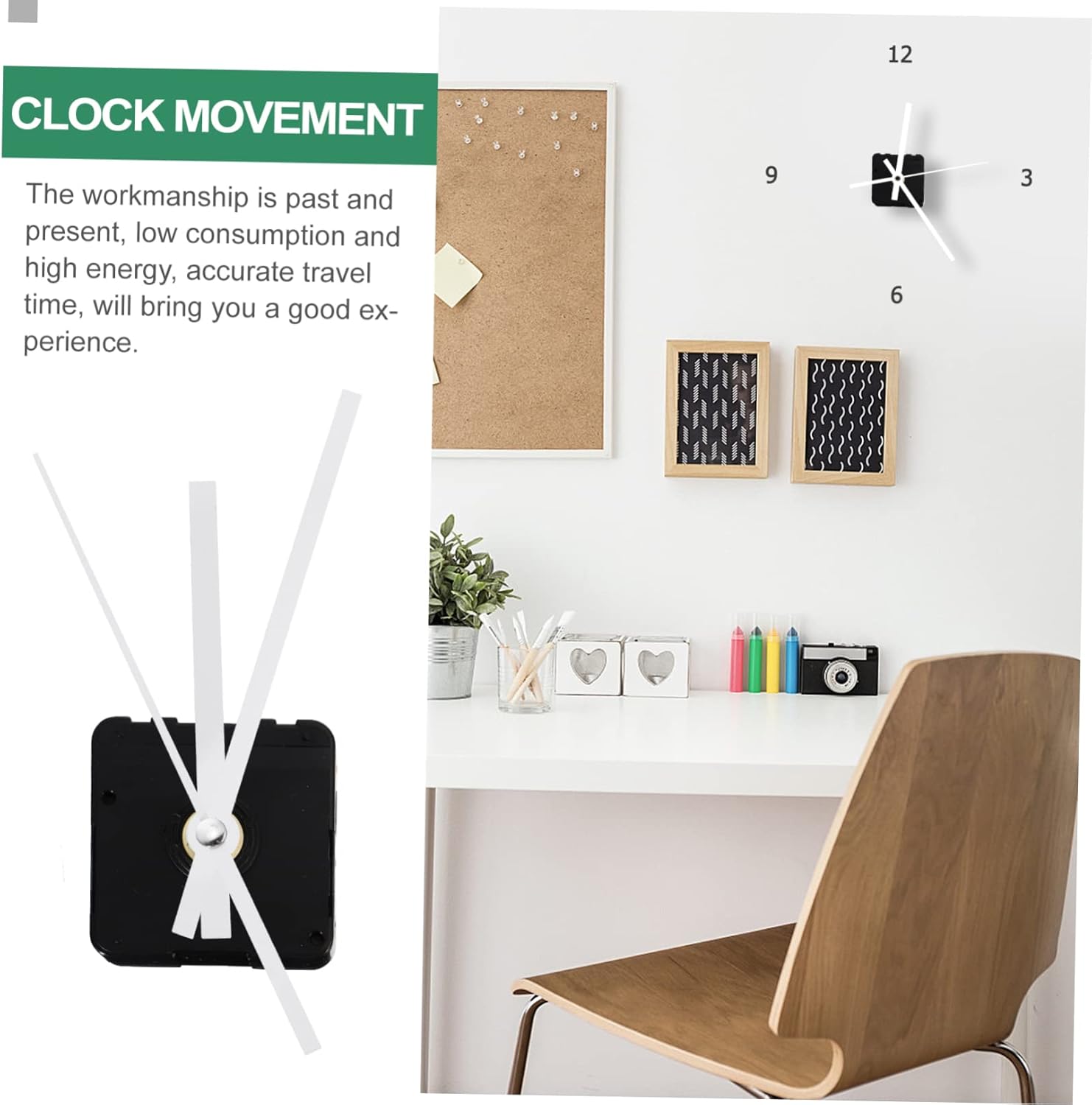 KONTONTY 2 Pcs DIY Noiseless Quartz Clock Movement Kit 1